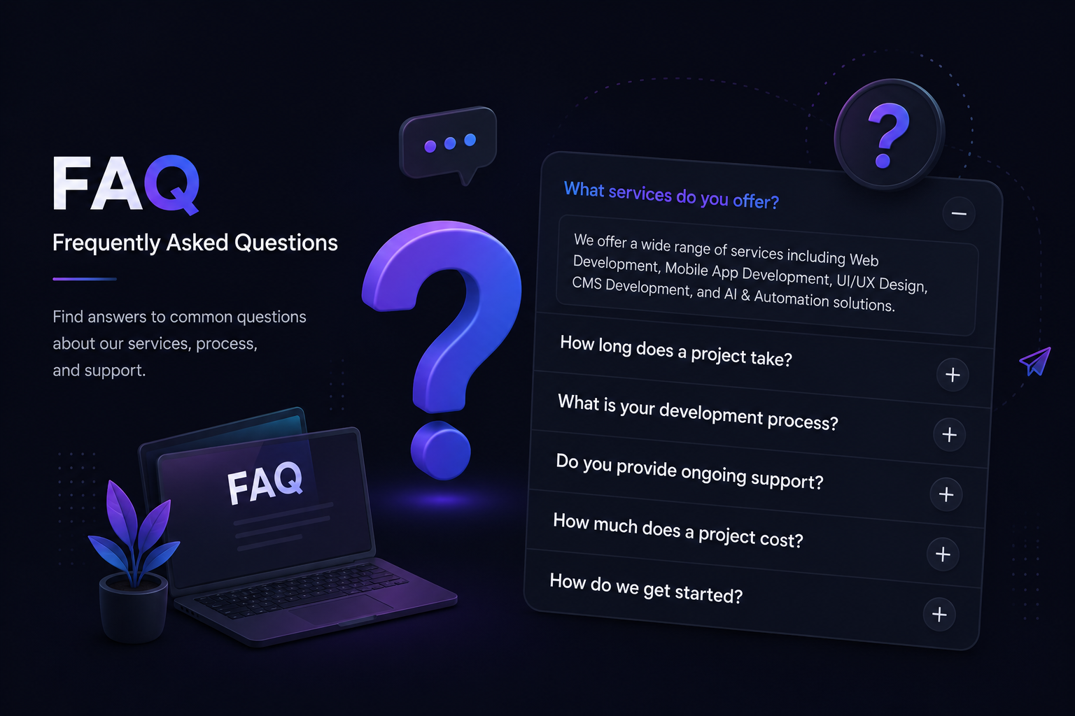 FAQ support illustration