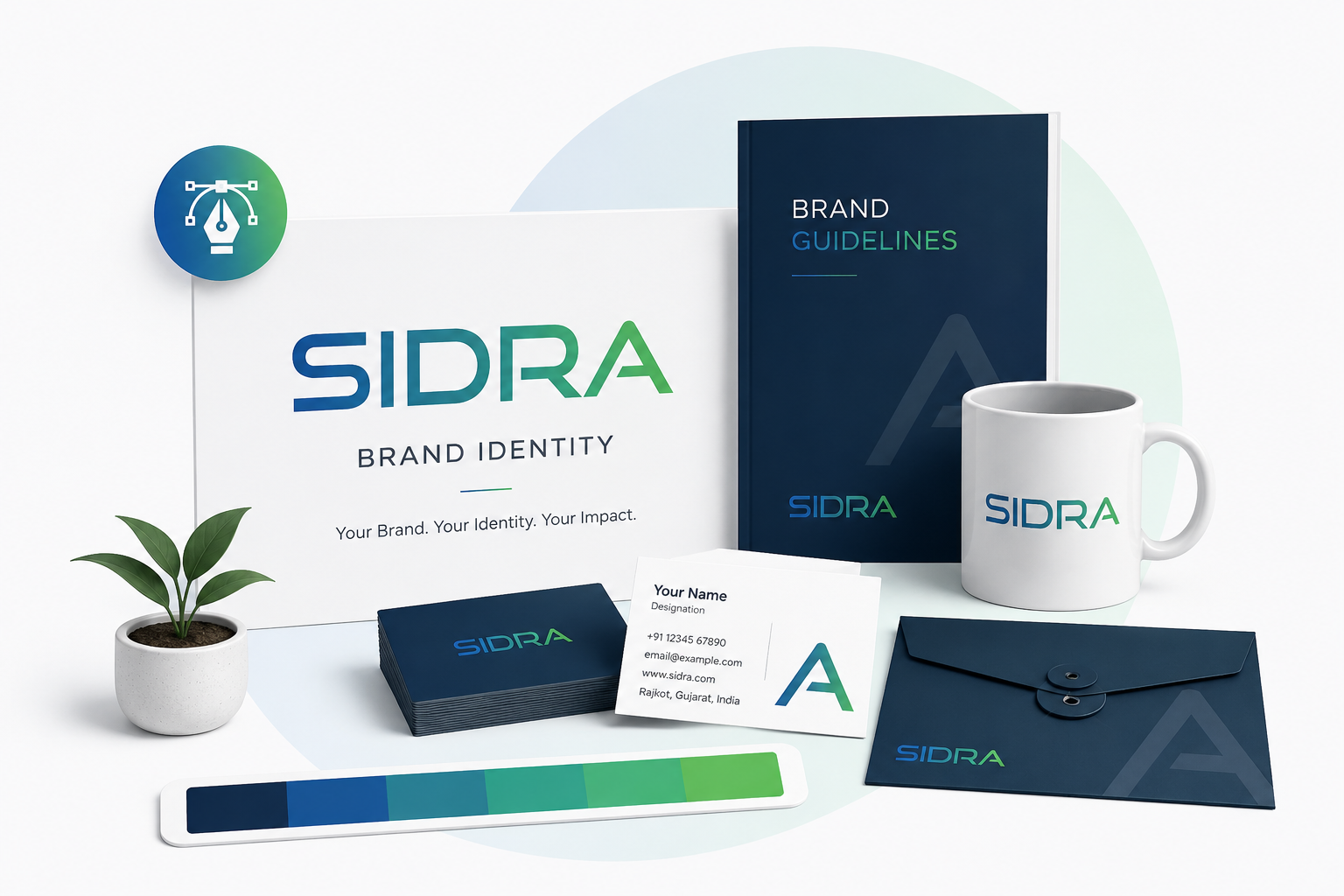 Brand identity mood board and logo design